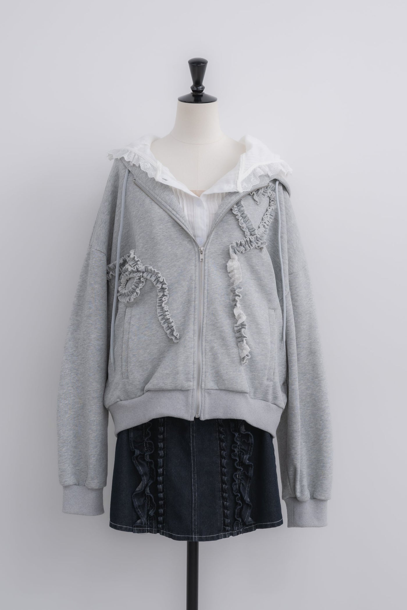 idem heart frill hoodie／ハートフリルフーディ heart frill hoodie／ハートフリルフーディ（パーカー）｜idem