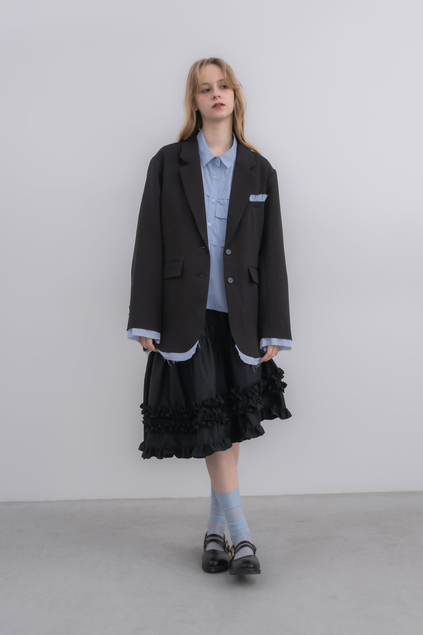 oversized layered jacket