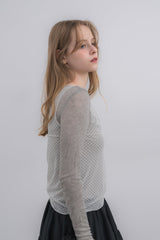 sheer dot tank top