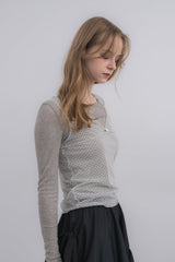 sheer dot tank top