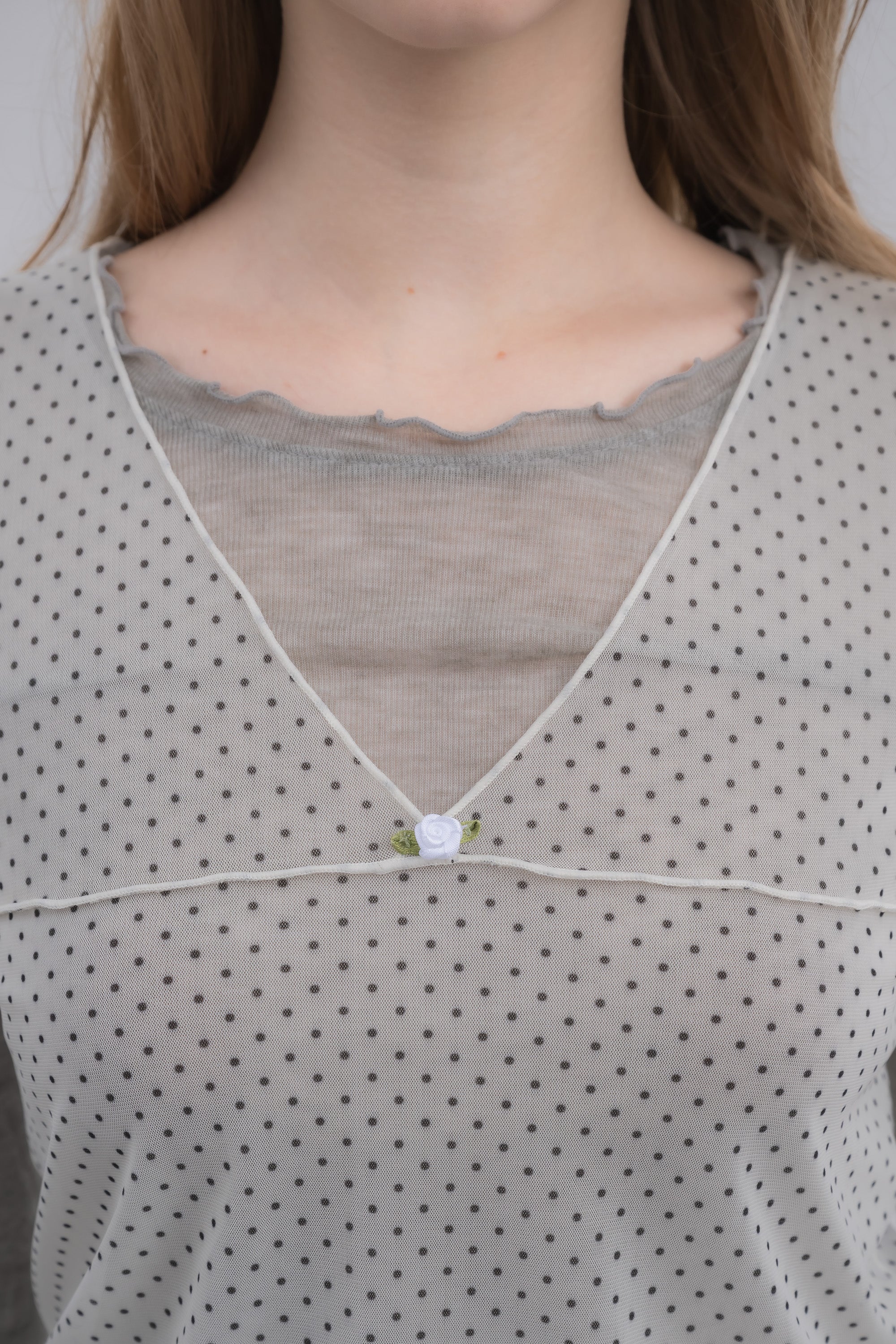 sheer dot tank top