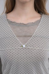 sheer dot tank top