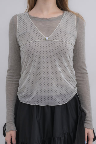 sheer dot tank top