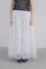 volume tulle butterfly dot skirt