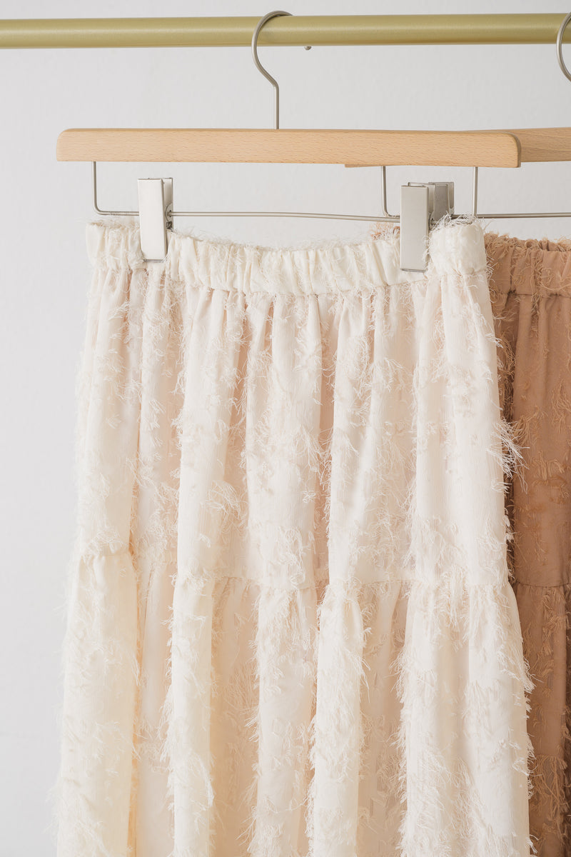 fringe tiered skirt