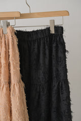 fringe tiered skirt