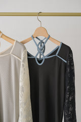 lace unique neck tops