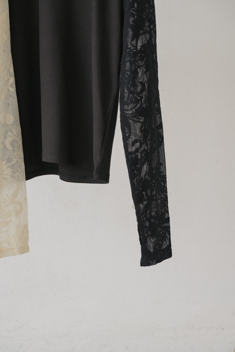 lace unique neck tops