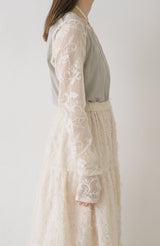 lace unique neck tops