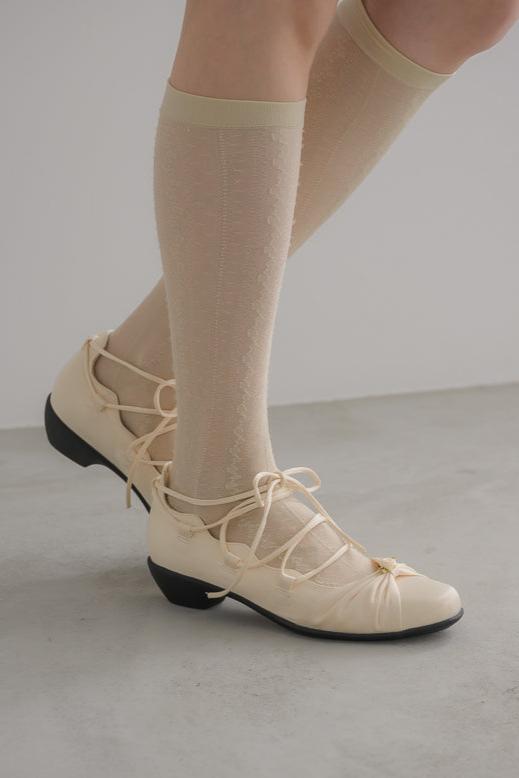 lace up rose ballet shoes