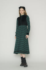 classical check velour onepiece