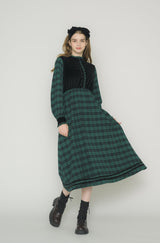 classical check velour onepiece