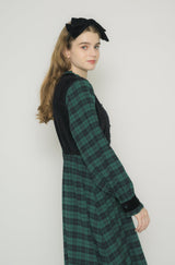classical check velour onepiece