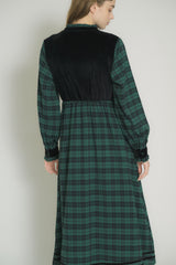 classical check velour onepiece