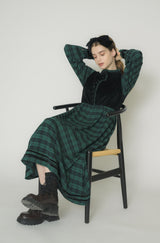 classical check velour onepiece