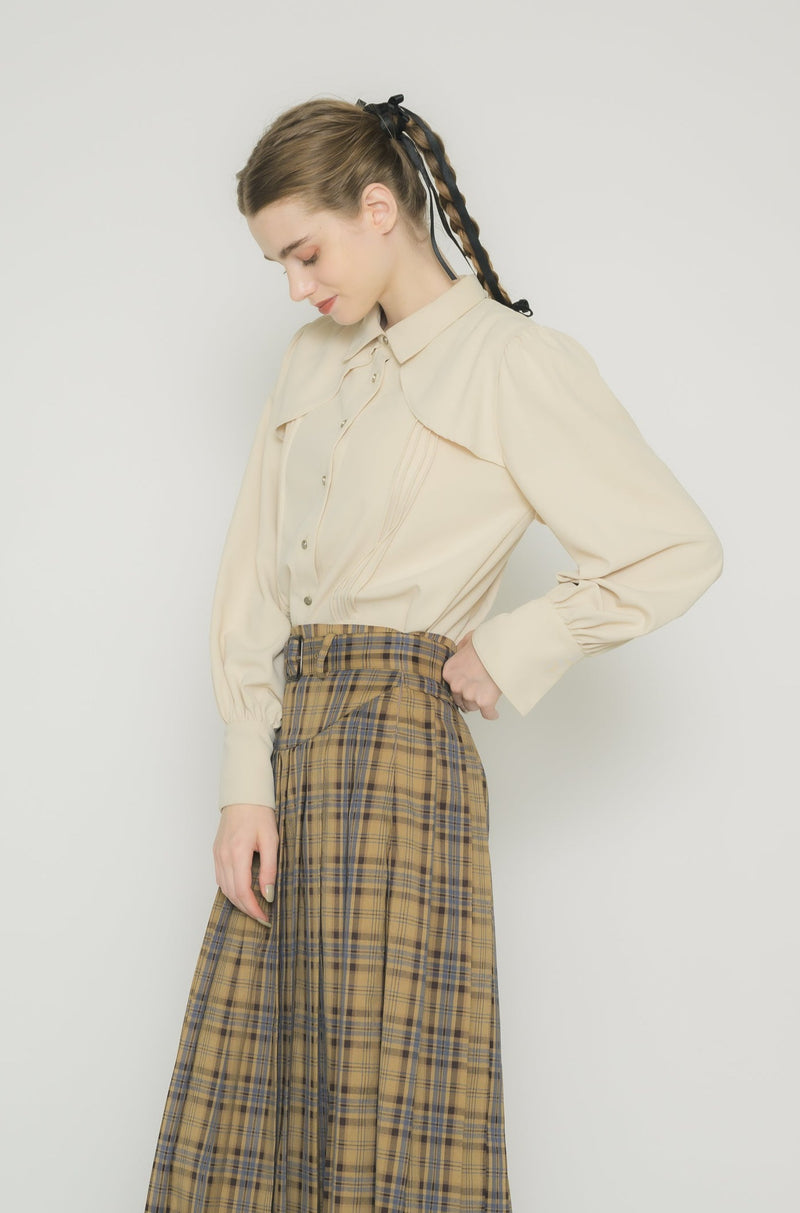 layered pin tuck blouse – idem