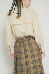 layered pin tuck blouse