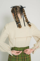 layered pin tuck blouse