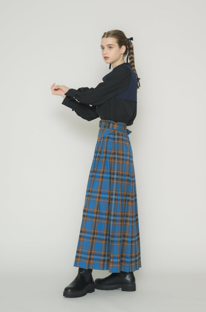 layered pin tuck blouse