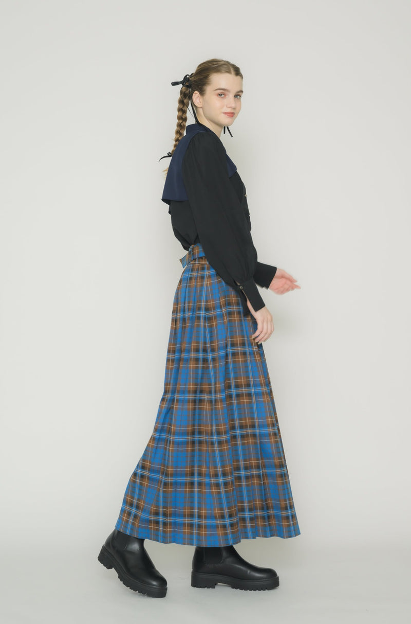 layered pin tuck blouse