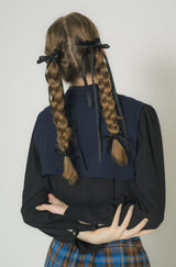 layered pin tuck blouse