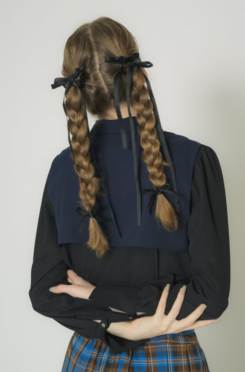 layered pin tuck blouse