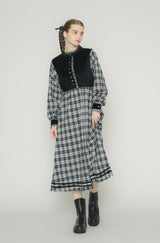 classical check velour onepiece