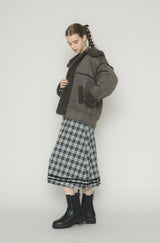 piping mouton coat