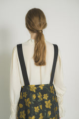 suspenders tiered flower jumper skirt