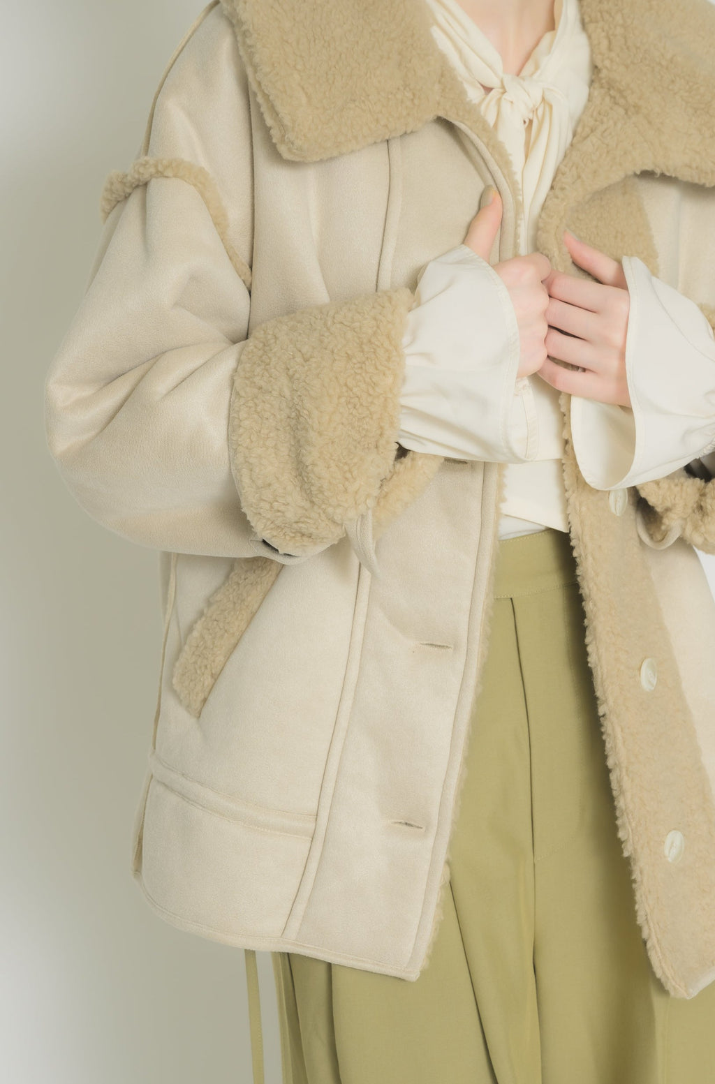 piping mouton coat – idem