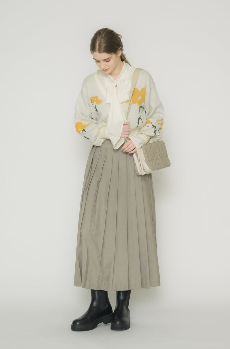 original flower knit cardigan