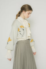 original flower knit cardigan