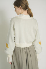 original flower knit cardigan