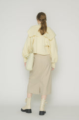 big collar knit cardigan