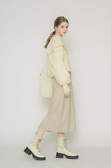 big collar knit cardigan