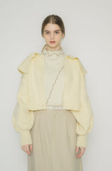 big collar knit cardigan