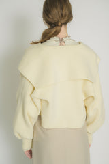 big collar knit cardigan