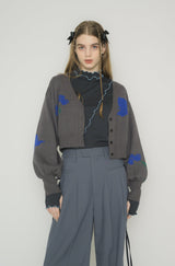 original flower knit cardigan