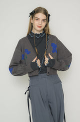 original flower knit cardigan