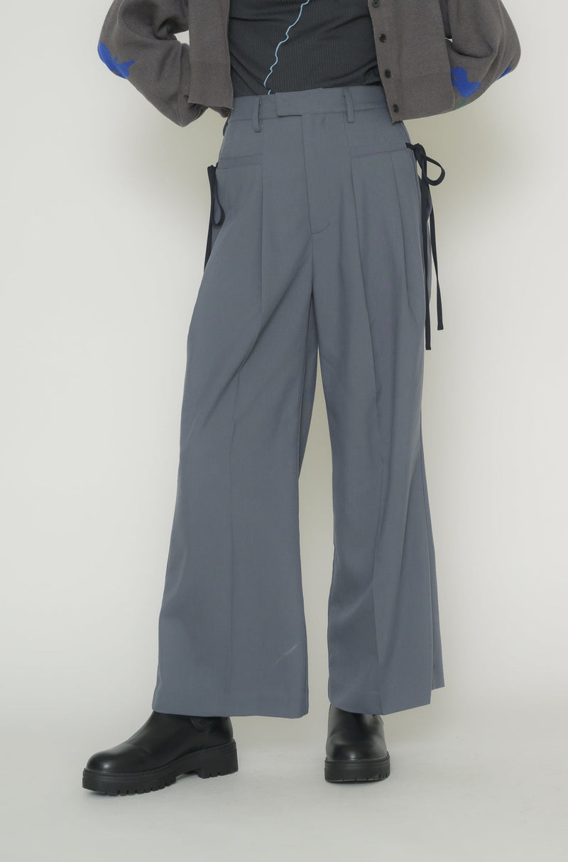 高品質即納idem ribbon tuck pants パンツ