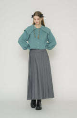 big collar knit cardigan