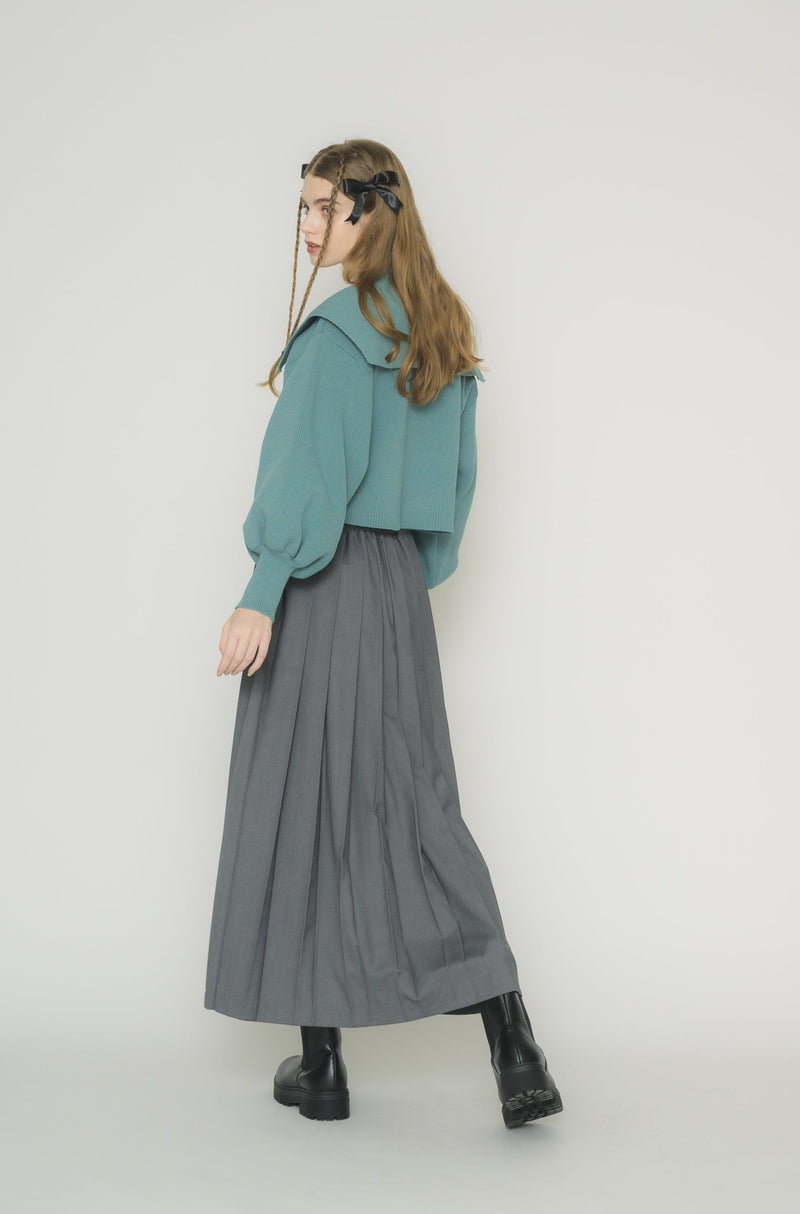 big collar knit cardigan