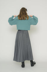 big collar knit cardigan