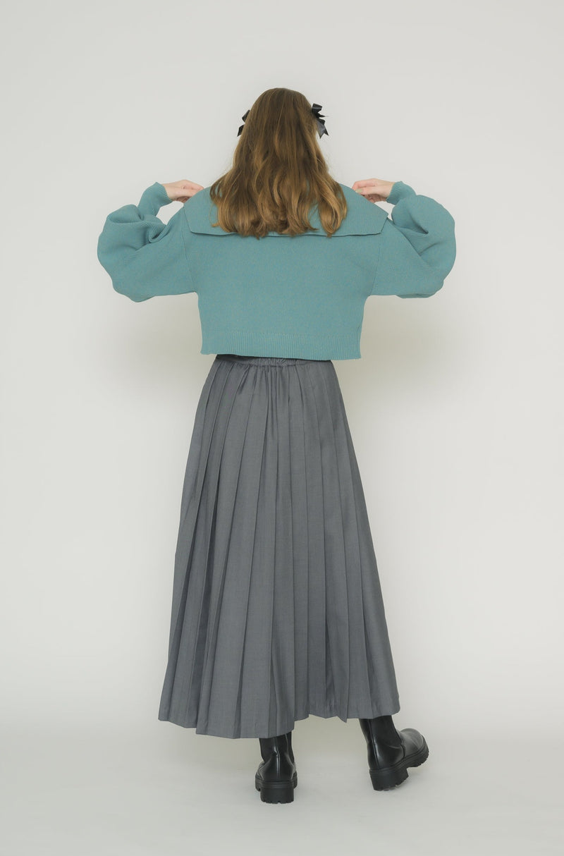 big collar knit cardigan