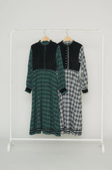 classical check velour onepiece