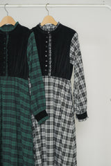 classical check velour onepiece
