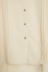 layered pin tuck blouse