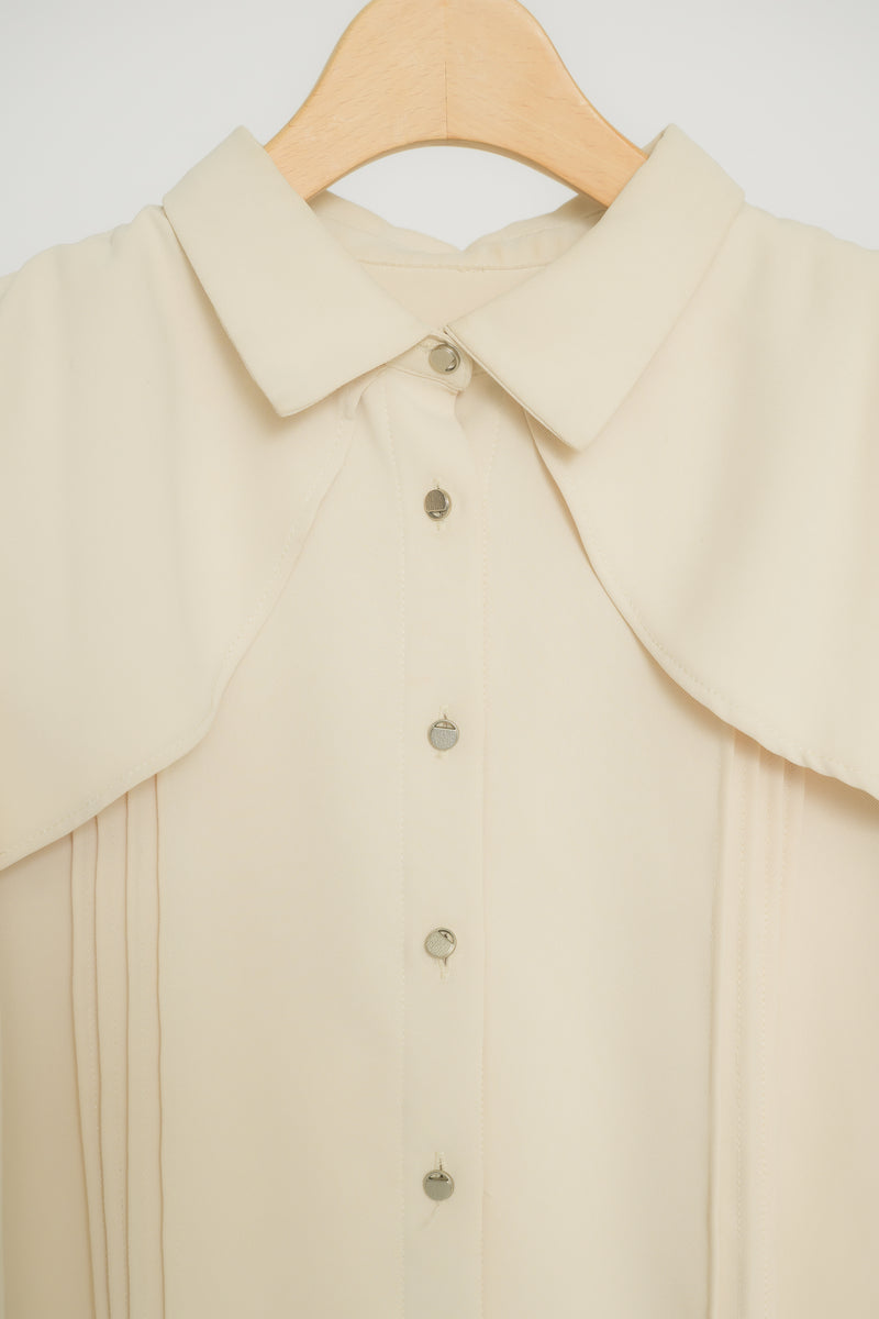 layered pin tuck blouse