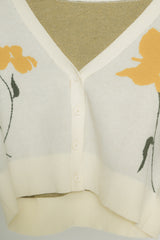 original flower knit cardigan