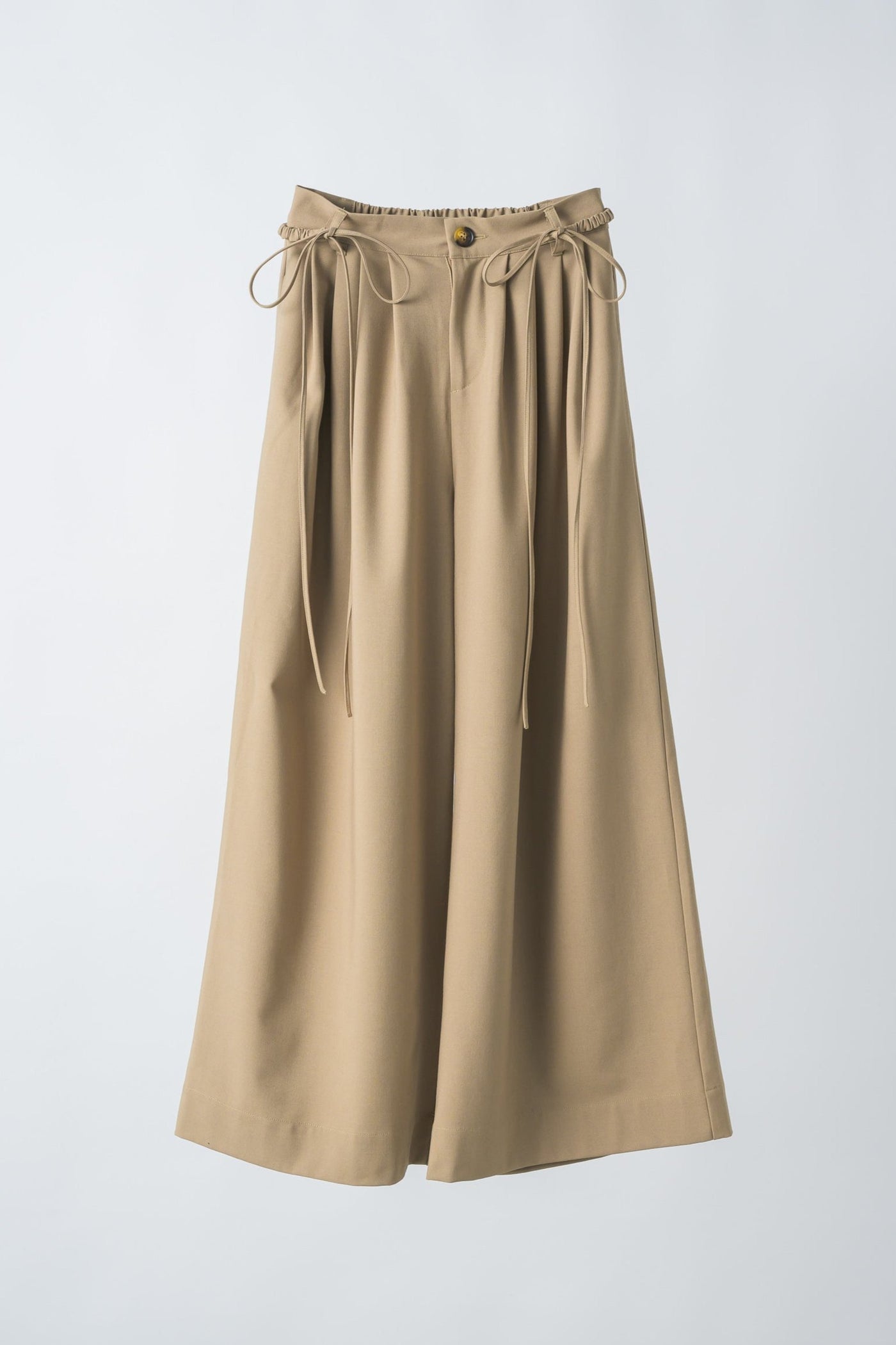 パンツ belt ribbon layered wrap pants RANAN パンツ 「低身長/高身長/大きいサイズ有」ウール調